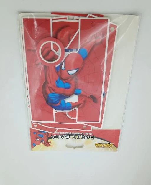 Spiderman Theme Birthday Banner