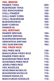 Sri Sairam Parlour 24/7 menu 2