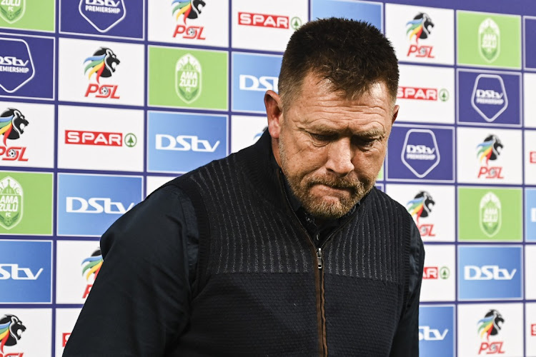 DURBAN, SOUTH AFRICA - SEPTEMBER 17: Eric Tinkler, coach of Cape Town City FC during the DStv Premiership match between AmaZulu FC and Cape Town City FC at Moses Mabhida Stadium on September 17, 2023 in Durban, South Africa. (Photo by Darren Stewart/Gallo Images)