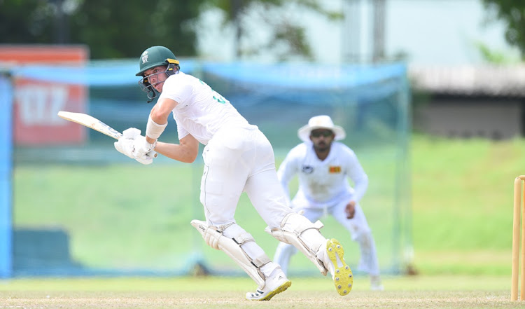 Tristan Stubbs playing for South Africa A against Sri Lanka A at Paikiasothy Saravanamuttu Stadium in Colombo in June.