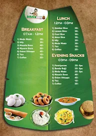 JM Anna Idly Cafe menu 1