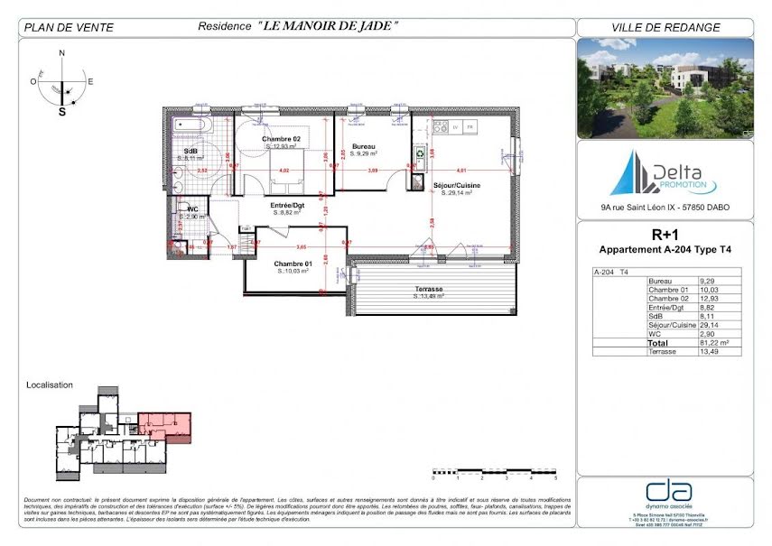 Vente appartement 3 pièces 81.22 m² à Rédange (57390), 396 000 €