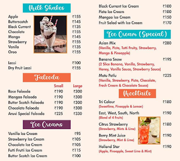 Aruvi Cafe menu 