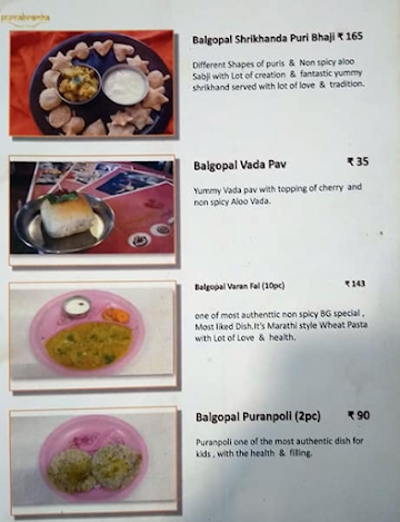 Purnabramha Maharashtrian Restaurant menu 