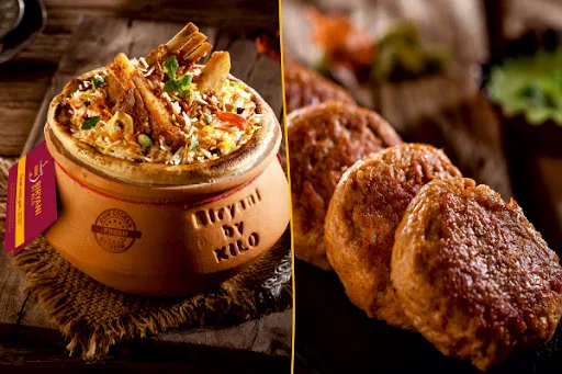 1/2 Kg Mutton Hyd Biryani + Choice Of Non Veg Starter