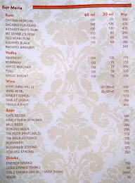 Shabari Bar & Restaurant menu 2