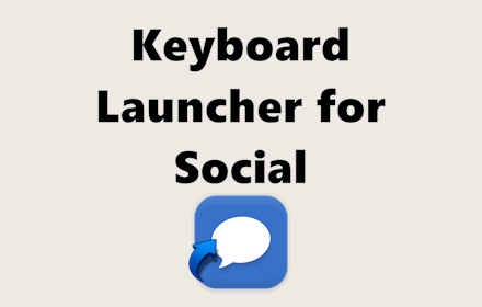 Keyboard Launcher for Social Networks small promo image