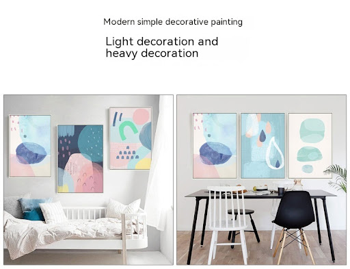 Title 3, Nordic Abstract Multi Watercolor Painting for H...
