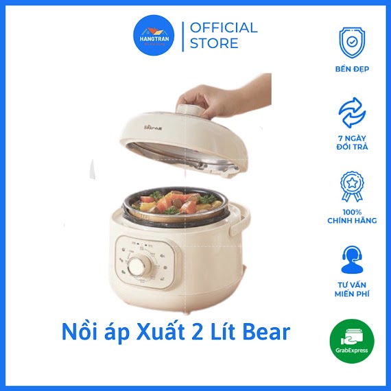 Nồi Áp Suất Điện , Nồi Cơm, Hầm Cháo Đa Năng 2Lít Bear Ylb - A20U1 - Bh12Tháng - Trần Hằng Store