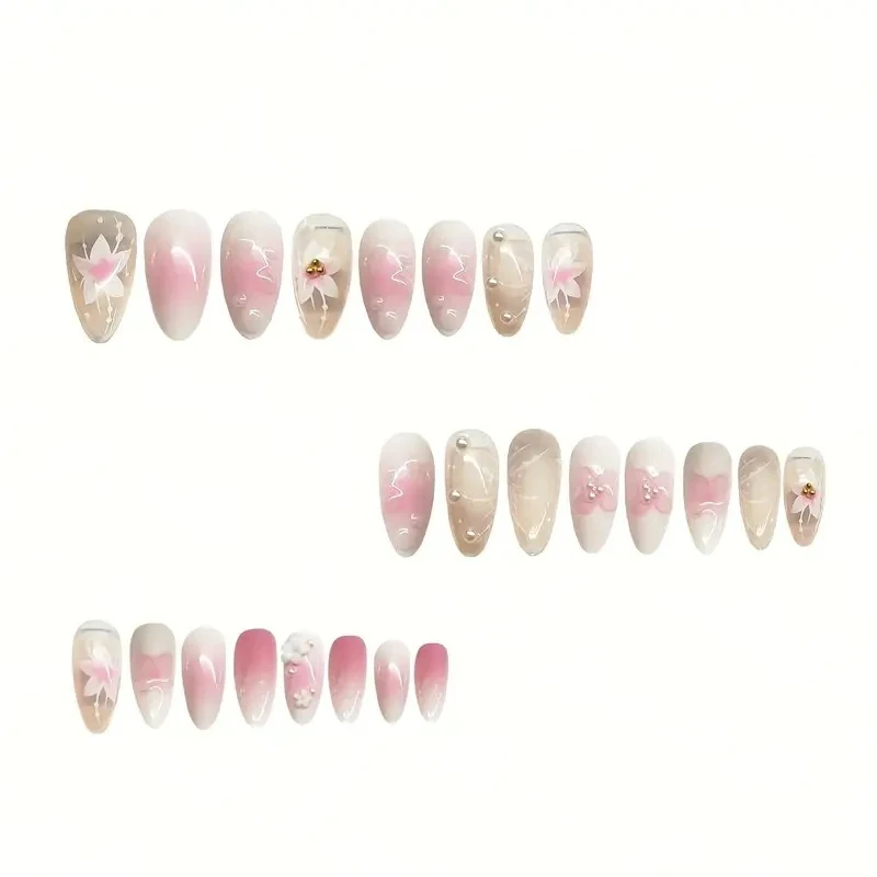 Pure Desire Sweet Flowers Wear Armor Verwijderbare Kunstnagels, Snel Mooi en Eenvoudig aan te brengen