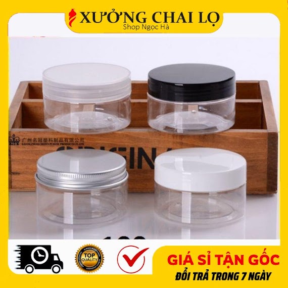 Hủ Hộp Nhựa Pet 50G, 100G, 200G, 250G, 500G Nhiều Màu Siêu Rẻ Hũ Đựng Kem, Gia Vị, Đồ Khô, Ngũ Cốc, Chiết Mỹ Phẩm