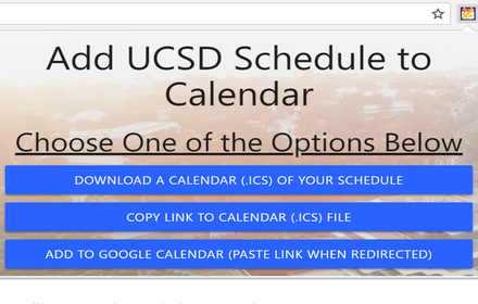 UCSD Schedule to Calendar Preview image 0