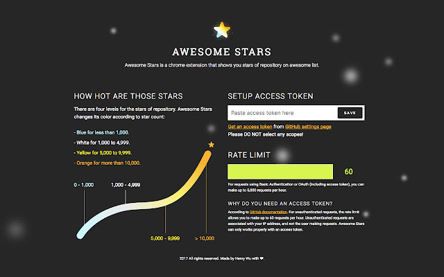 Awesome Stars chrome extension