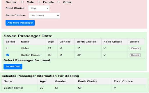 Auto order Tatkal Ticket