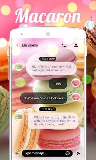 FREE GO SMS MACARON THEME