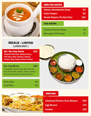 Kaaraikudi menu 