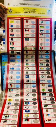 nigerian ballot papaer