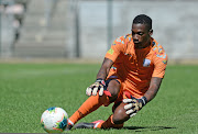 Elvis Chipezeze of Magesi makes a save during the Motsepe Foundation Championship 2022/23 game between Cape Town Spurs and Magesi FC at Athlone Stadium on 22 January 2023.