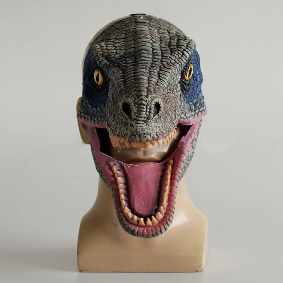 Dinosaur Masker met Bewegende Mond Latex Hoofddeksel Halloween Party Cosplay Prop Realistisch en Leuk Accessoire