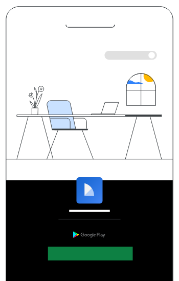 Google Play search results, ad example