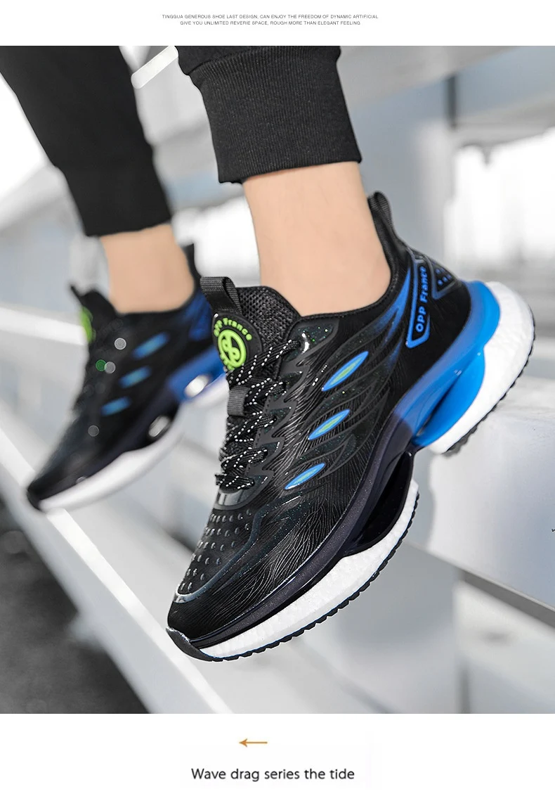Title 5, Modieuze leren sneakers, schokabsorberend en ca...