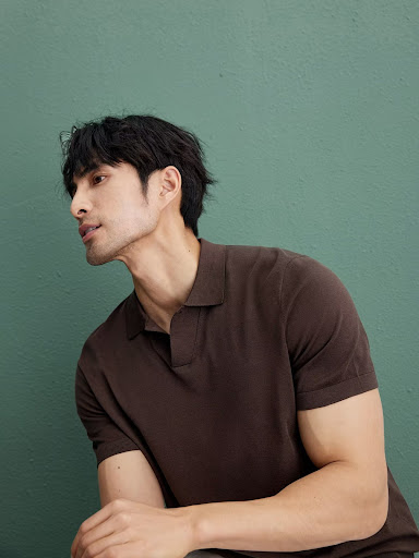 Title 17, Mens Summer Casual Stylish Solid Color Slim Fi...