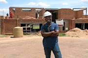 Civil engineer Maemo Machaba and his company make slabs that are used in multiple storey houses such as the one pictured