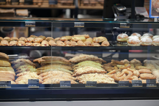 Pastries in the window of a bakery on Old Dubrovnik's main street. 