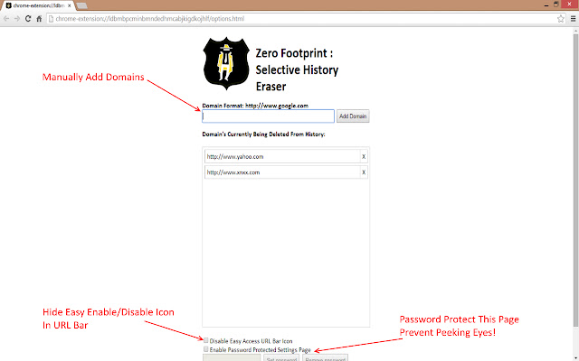 Zero Footprint : Selective History Deleter