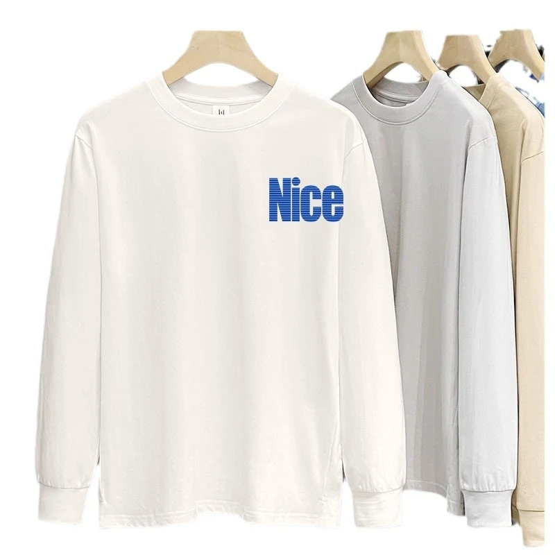 T-shirt à manches longues en coton lourd 230g pour femmes