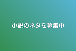 小説のネタを募集中