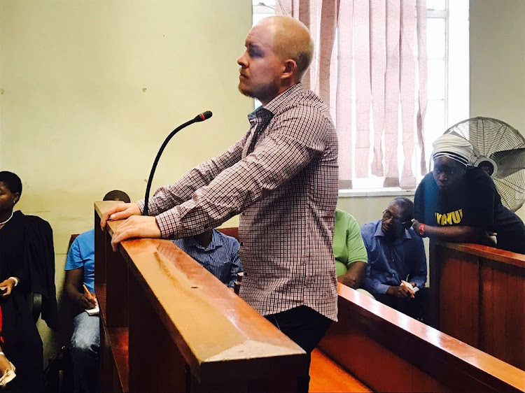 Murder and attempted murder accused Matthew Benson appeared at the Brits Magistrate's Court on 14 December 2017.