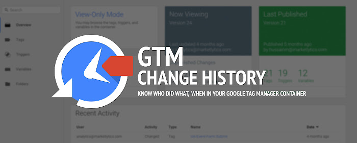 GTM Change History marquee promo image