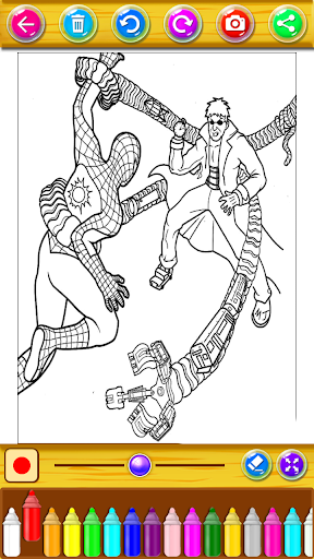 Hero spider coloring book screenshots 5