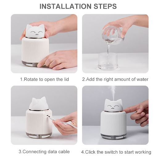 Title 10, Ultrasonic Air Humidifier for Home Office Carto...