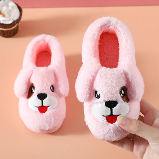 Title 3, Winter Cartoon Thick Warm Boy And Girl Slippers...