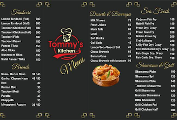 Tommy's Kitchen menu 