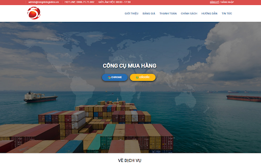 Tiện ích đặt hàng Rồng Đỏ Logistics chrome extension