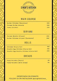 Singh's Kitchen menu 1