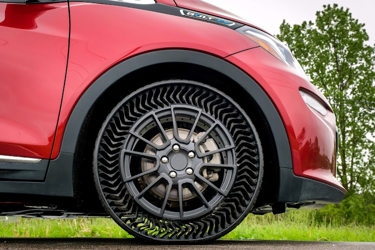 The end of punctures and blowouts with Michelin Uptis airless tyres.