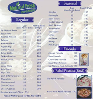 Natural Fresh Ice Cream menu 1