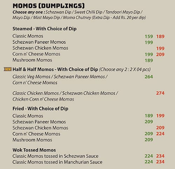 Chinese Wok menu 