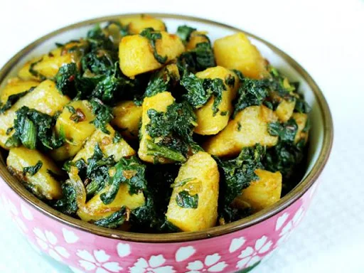 Aloo Palak + 3 Chapti