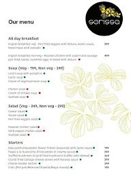 Sorissa menu 1