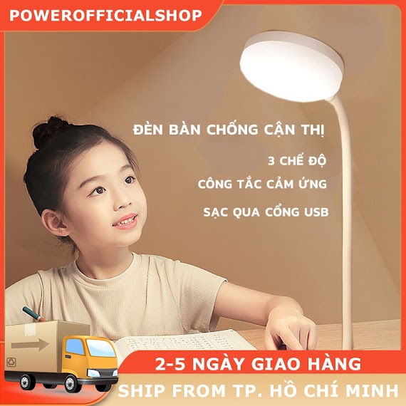 Đèn Bàn Chống Cận Thị - Chế Độ Đọc Ba Độ Sáng Sạc Qua Usb Đèn Bàn Xinh Xắn, Công Tắc An Toàn