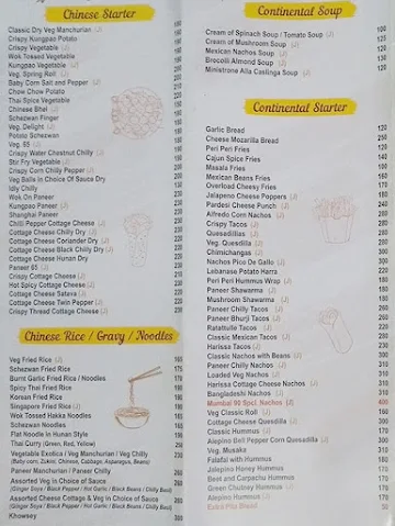 Mumbai 90 Veg World menu 