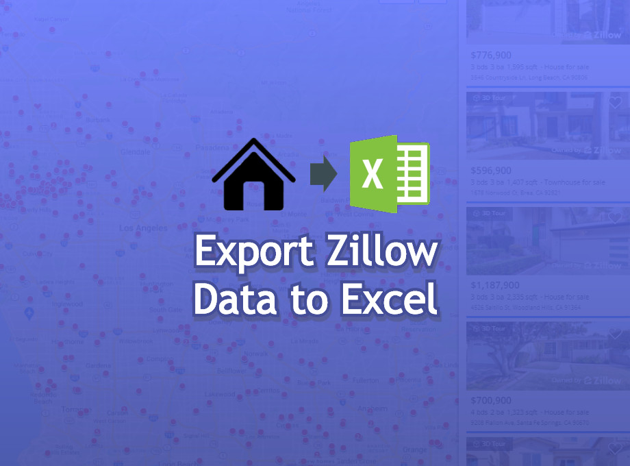 Export Zillow data to Excel Preview image 1