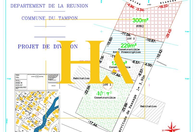  Vente Terrain à bâtir - 401m² à Le Tampon (97430) 