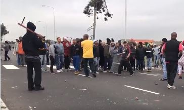 Parkwood residents protested on the streets on May 20, 2018, demanding housing.