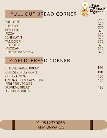 8 The Pizza Stone menu 